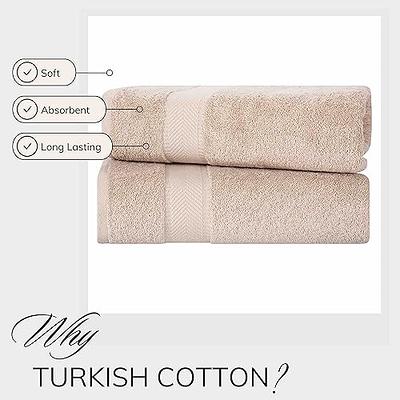 Luxury 100% Cotton White Towels for Bathroom, White Cotton Absorbent  Turkish Luxury Bath Towels Sets of 6 Pieces, Premium Large Plush Towel Sets  White