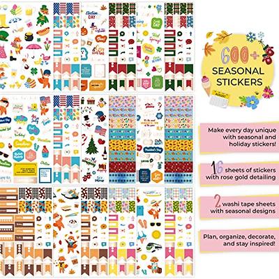 Clever Fox Seasonal Planner Stickers – 600+ Month, Holiday