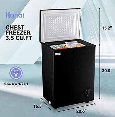 Mini Chest Freezer 3.5 Cu. Ft, Small Deep Freezer with Removable