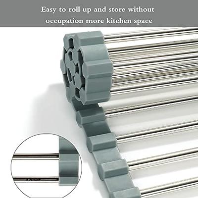 Roll Up Dish Drying Rack, Kitchen Over Sink Dish Drying Racks