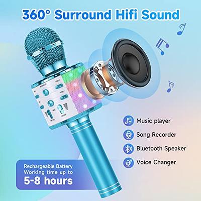 KTV Handheld Microphone Wireless Bluetooth Karaoke Stereo Singing Mic  Speaker