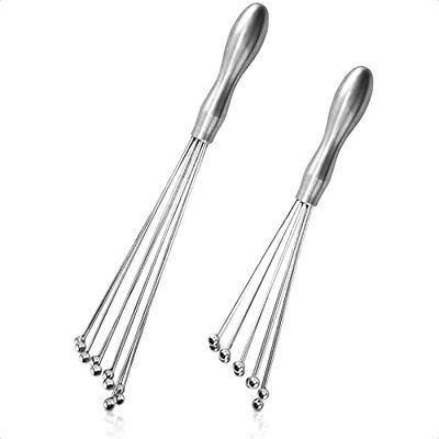 1PC Whisks for Cooking Whisk Wisk Kitchen Tool Stainless Steel Wire Whisk  Egg Beater for Blending Whisking Beating Stirring Baking(S,M,L) Silver