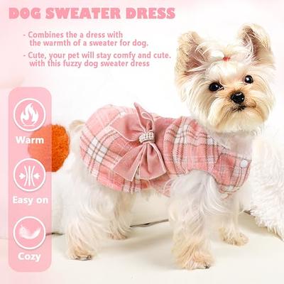  Puppy Dress Winter Designer Dog Clothes Cute Bow pet