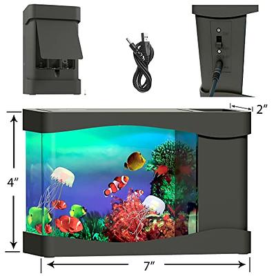 Playlearn Mini Jellyfish Aquarium Artificial Fish Tank with Moving Fish –  USB/Battery Powered – Fake Aquarium Toy Fish Tank with 2 Fake Jellyfish -  Yahoo Shopping