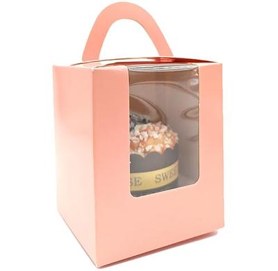 MonYouGe 50-Set Individual Cupcake Boxes Bulk with Clear Display