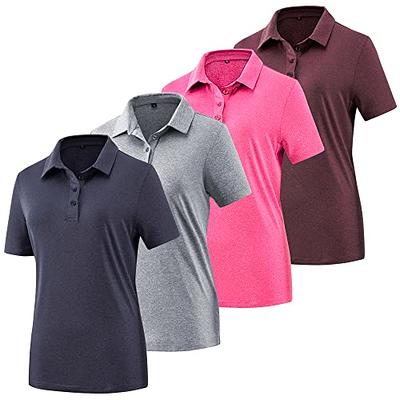 Women's Golf Polo Shirts Short Sleeve Moisture Wicking Golf Apparel Lady  Golf Tops