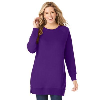 Plus Size Women's Side Zip Sweatshirt by Woman Within in Radiant