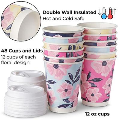 Galashield Disposable Coffee Cups with Lids 16 Oz