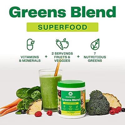 Amazing Grass Greens Blend Superfood: Super Greens Powder Smoothie Mix with  Organic Spirulina, Chlorella, Beet Root Powder, Digestive Enzymes &  Probiotics, Clean Green, 15 Servings 15 Servings (Pack of 1) Detox 