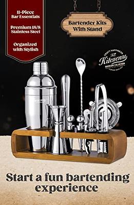 Stainless Steel Cocktail Shaker Set Professional Bar Tools Sets with Funny  Saying-Black