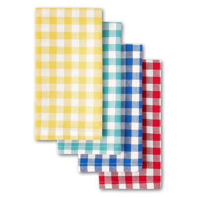 The Pioneer Woman Gingham Waffle Kitchen Towel Set, Multicolor, 20 x 30,  Set of 4 