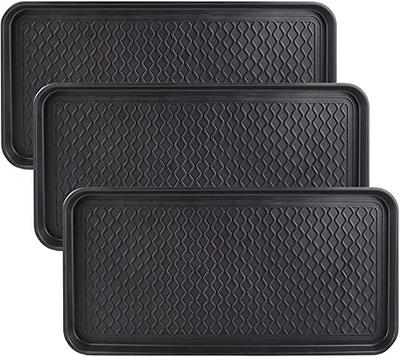 Matace 100% Rubber Boot Tray for Entryway - Water Resistant Shoe Trays-  Natural Rubber Mats for Shoes, Boots, Pets - Indoor and Outdoor Use,  27.95x 15.74, Black (1 Pack) 27.95 x 15.74