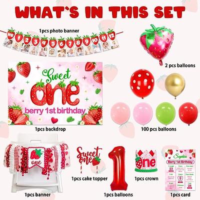 Strawberry Balloon Boxes Berry First Birthday Party Decorations Sweet One Party  Supplies Berry Party Decor 