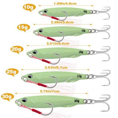  Jigging Spoon Lure Saltwater Fishing Lures, 5pcs