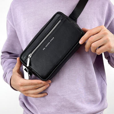 Personalized Leather Crossbody Bag for Men