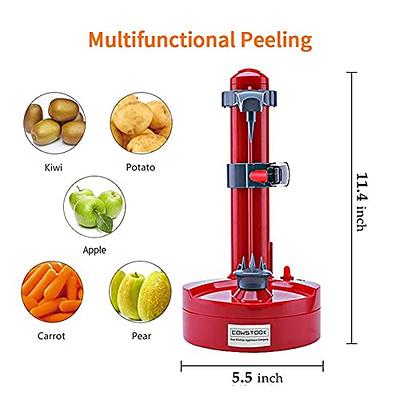 Electric Potato Peeler Automatic Peeler, Fast Rotating Peeler Fruit Cutter  (Red)