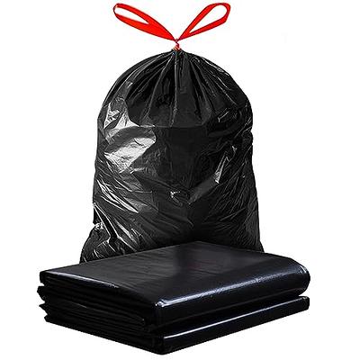 Feisco 3 Gallon Black Trash Bag,Small Drawstring Garbage Bag Trash