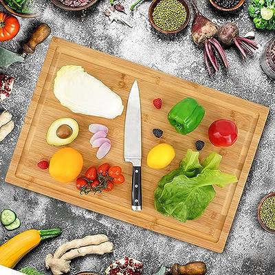 Organic Bamboo Cutting Board with Juice Groove - Best Kitchen Chopping Board  for Meat (Butcher Block) Cheese and Vegetables