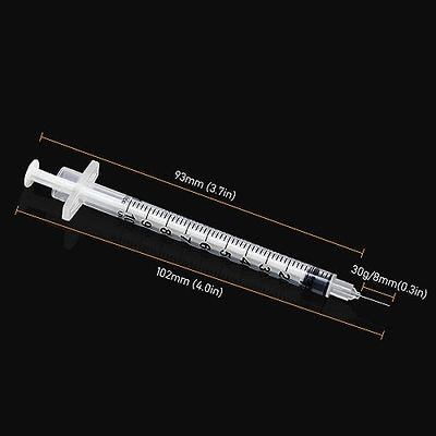 1ml Syringe with Needle, Individually Sterile Packaged (1ml-30G-8mm-20pcs)  - Yahoo Shopping