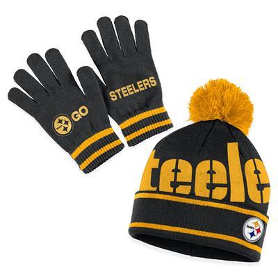 Men's '47 Black Pittsburgh Steelers Leather Head Flex Hat