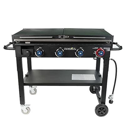 GLOWYE Portable Outdoor Grill Cart with Wheels, Pizza Oven Table