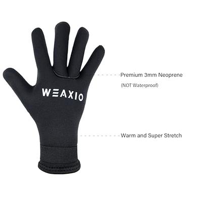 WEAXIO Premium Neoprene Gloves 3mm Men Women, Diving Wetsuit Gloves Super  Stretch Anti Slip Waterproof Water Glove Winter Gloves Glued Blind Stitched  Keep Warm in Cold Water for Outdoor Water Sports 