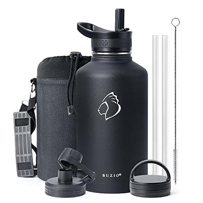 CIVAGO 64 oz Insulated Water Bottle With Straw, Half Gallon Stainless Steel  Sports Water Flask Jug with 3 Lids (Straw, Spout and Handle Lid), Large