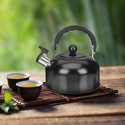 Whistling Stove top Tea Kettle Stainless Steel, Hot Water Fast to