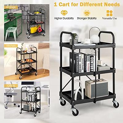 3 Tier Rolling Tool Cart, 330 LBS Capacity Heavy Duty Utility Cart Too –  GoplusUS