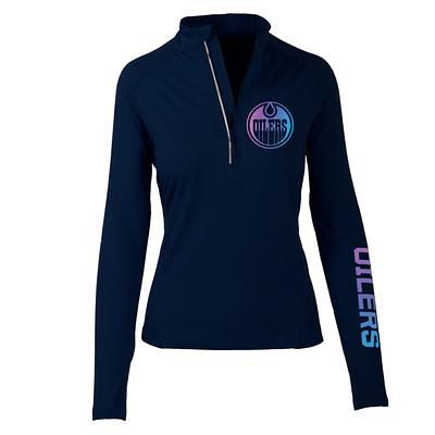 Antigua Colorado Avalanche Women's Navy Portal Quarter-Zip Pullover Top