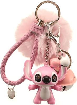 Disney Stitch Toys Anime Stitch Pendant Keychain Sweet Pink Angel C