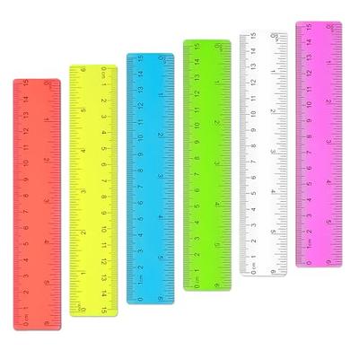 Safe-T 12-Inch Clear Plastic Ruler for School Classroom, Home, or