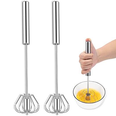 Newness Stainless Steel Whisk Blender for Home - Versatile Tool for Egg  Beater, Milk Frother, Hand Push Mixer Stirrer - Kitchen Utensil for  Blending