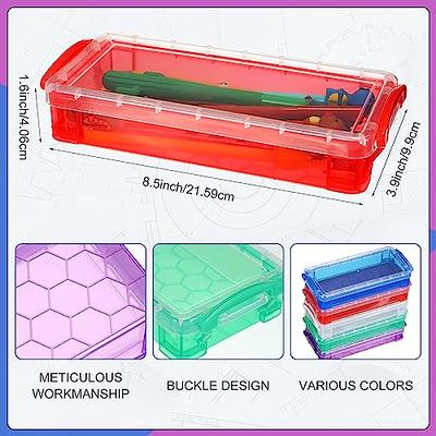 Yeaqee 20 Pcs Clear Crayon Box, 8.5 x 3.9 x 1.6 Inch Pencil Box, Hard  Stackable Containers with Lids for Organizing Plastic Pencil Case Crayon  Organizer for School Classroom Storage Supply - Yahoo Shopping