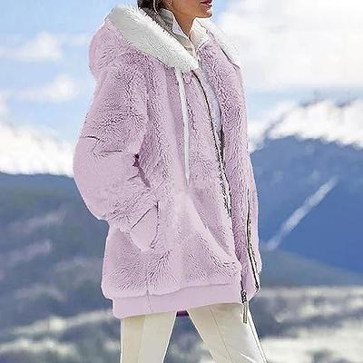 A Mazon Com Winter Coats For Women 2023 Plus Size Long Sleeve Sherpa Jacket  Fleece Warm Outerwear Plush Sweatshirt Comfy Fuzzy Zip Up Hoodies Casual  Oversized Clothes Loose(E Light Purple,3X-Large) - Yahoo