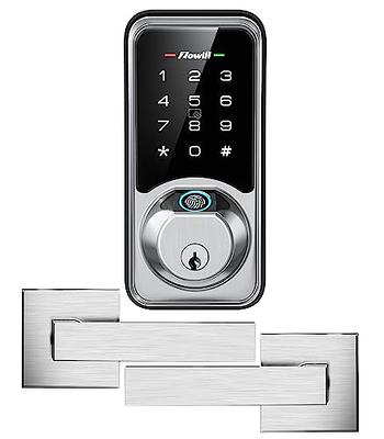 Smart Door Lock Set for Front Door, Zowill 7-in-1 Fingerprint