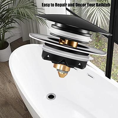 Flix Filter Sink Stopper Shower Drain Hair Catcher Popup Chrome
