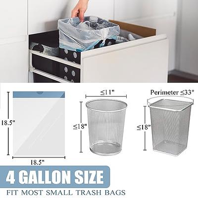 Small Trash Bags 4 Gallon - Drawstring 4 Gallon Trash Bag, Tear