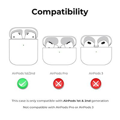 Airpod Case Soft Silicone Flexible Skin Cow Print, YOMPLOW AirPods Case Cover for Apple AirPods 2&1 Cute for Girls with Keychain (Cow)