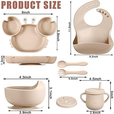 WeeSprout Silicone Suction Bowls for Babies Leakproof Silicone Lids, Durable