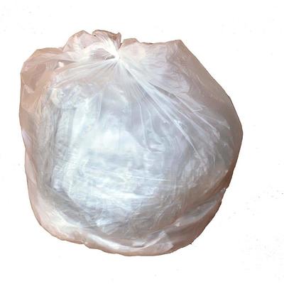 24 in. W x 31 in. H 13 Gal. 1.2 mil White Flat Seal Low Density Drawstring  Bags (50-Pack)