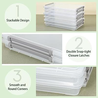 Tanlade 10 Pack Clear Plastic Document Boxes 14.3 x 9.8 x 1.38