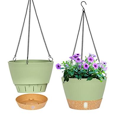 QCQHDU 21 inch Tall Planters for Outdoor Plants Set of 2,Outdoor