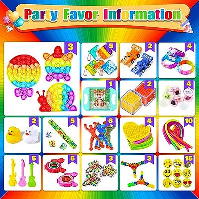 120 Pack Party Favors Toys for Kids: Treasure Box Prizes Birthday Gift  Goodie Bags Stuffers Fidget Toy for Toddler Age 3-5 4-8 Carnival Classroom