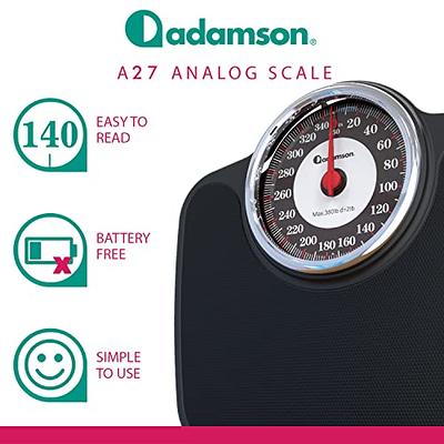 Adamson A27 Medical-Grade Scales for Body Weight - Up to 350 lb, Anti-Skid  Surface, Extra Large Numbers - Professional High Precision Bathroom Scale  Analog - Durable with 20-Year Warranty - New 2023 - Yahoo Shopping
