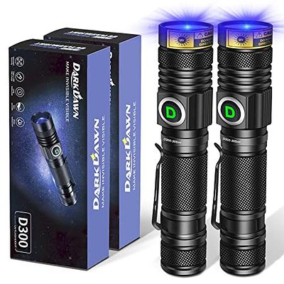 DARKDAWN UV Flashlight 365nm, LED Blacklight Flashlight, USB Rechargeable  flashlights, Powerful Fluorescent Portable Mini Detector for Pet Urine  Stains, Uranium Glass, Money, Resin Curing, 2 Pack - Yahoo Shopping