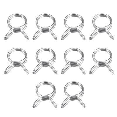 Double Wire Spring Hose Clamp, 50pcs 304 Stainless Steel 8mm Spring Clips -  Silver Tone - Yahoo Shopping