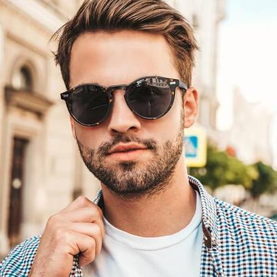 CARFIA Acetate Polarized Sunglasses for Men UV Protection Retro Trendy Cool Round  Sun Glasses Grey Lens - Yahoo Shopping