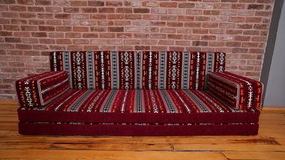 8 Thickness Mauritania Floor Cushions, Turkuoise Floor Couches