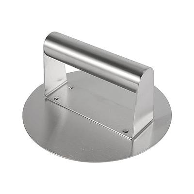 Smashed Burger Press, Burger Smasher for Griddle,430 Stainless Steel  Hamburger Press Household Steak Patty Press, Manual Circular , Manual Meat  Press